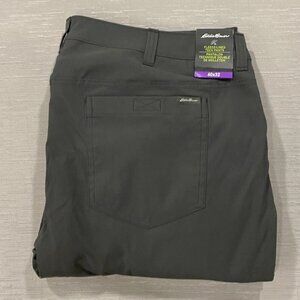 Eddie Bauer Fleece Lined Tech Pants Mens 40 x 32 Gray Water Repellent Insulated